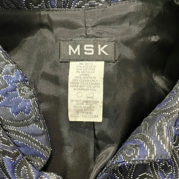 MSK Button Up Blazer Jacket Navy Blue - Picture 7 of 8